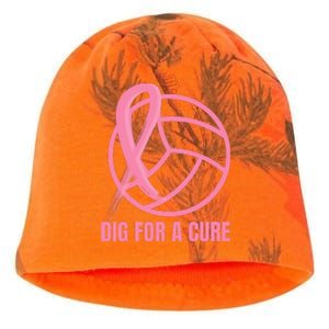 Dig For A Cure Breast Cancer Awareness Volleyball Pink Out Kati - Camo Knit Beanie