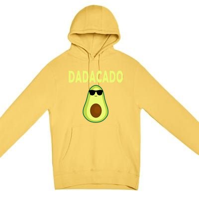 Dadacado Funny Avocado Dad Fathers Day Daddy Premium Pullover Hoodie