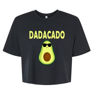 Dadacado Funny Avocado Dad Fathers Day Daddy Bella+Canvas Jersey Crop Tee