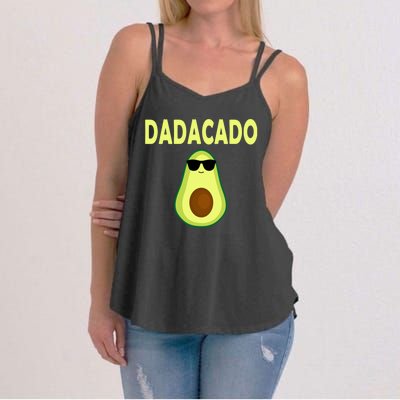 Dadacado Funny Avocado Dad Fathers Day Daddy Women's Strappy Tank