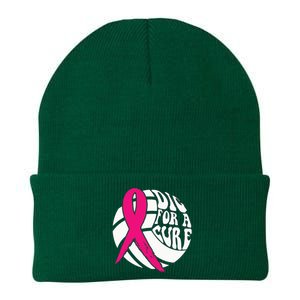 Dig For A Cure Breast Cancer Awareness Volleyball Pink Out Knit Cap Winter Beanie