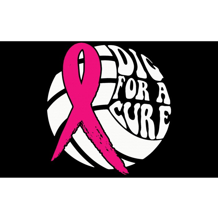 Dig For A Cure Breast Cancer Awareness Volleyball Pink Out Bumper Sticker