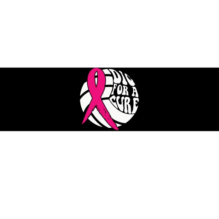 Dig For A Cure Breast Cancer Awareness Volleyball Pink Out Bumper Sticker