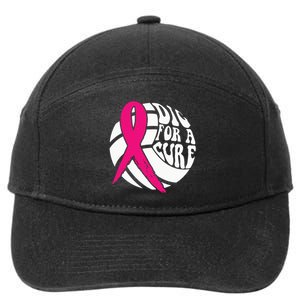 Dig For A Cure Breast Cancer Awareness Volleyball Pink Out 7-Panel Snapback Hat