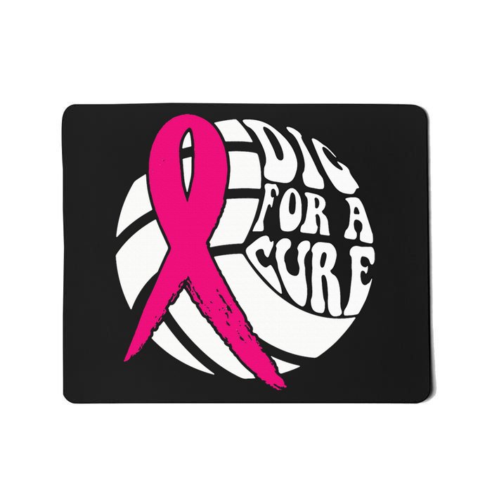 Dig For A Cure Breast Cancer Awareness Volleyball Pink Out Mousepad