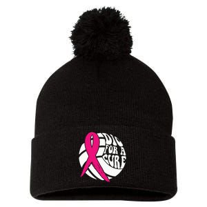 Dig For A Cure Breast Cancer Awareness Volleyball Pink Out Pom Pom 12in Knit Beanie