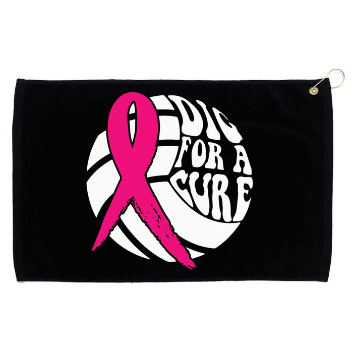 Dig For A Cure Breast Cancer Awareness Volleyball Pink Out Grommeted Golf Towel