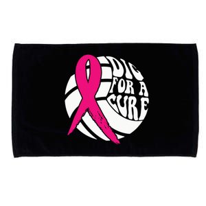 Dig For A Cure Breast Cancer Awareness Volleyball Pink Out Microfiber Hand Towel