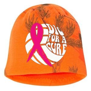 Dig For A Cure Breast Cancer Awareness Volleyball Pink Out Kati - Camo Knit Beanie