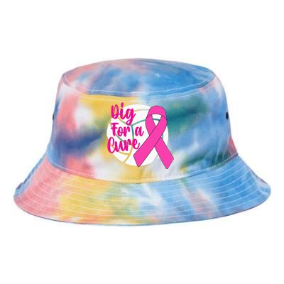 Dig For A Cure Breast Cancer Awareness Volleyball Tie Dye Newport Bucket Hat