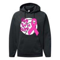 Dig For A Cure Breast Cancer Awareness Volleyball Performance Fleece Hoodie