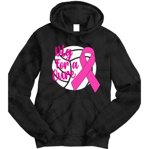 Dig For A Cure Breast Cancer Awareness Volleyball Tie Dye Hoodie