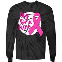 Dig For A Cure Breast Cancer Awareness Volleyball Tie-Dye Long Sleeve Shirt