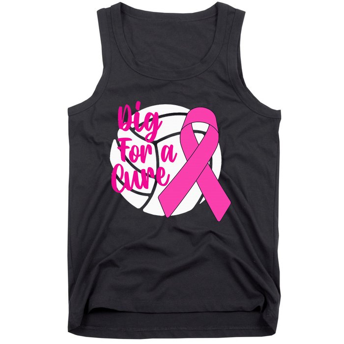 Dig For A Cure Breast Cancer Awareness Volleyball Tank Top