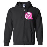 Dig For A Cure Breast Cancer Awareness Volleyball Full Zip Hoodie