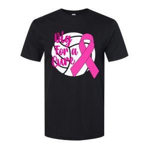 Dig For A Cure Breast Cancer Awareness Volleyball Softstyle CVC T-Shirt