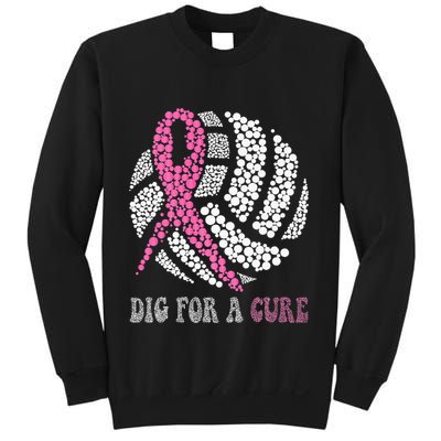 Dig For A Cure Breast Cancer Awareness Volleyball Pink Out Sweatshirt