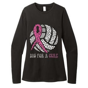 Dig For A Cure Breast Cancer Awareness Volleyball Pink Out Womens CVC Long Sleeve Shirt