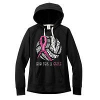 Dig For A Cure Breast Cancer Awareness Volleyball Pink Out Women's Fleece Hoodie