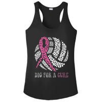 Dig For A Cure Breast Cancer Awareness Volleyball Pink Out Ladies PosiCharge Competitor Racerback Tank