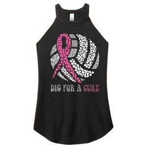 Dig For A Cure Breast Cancer Awareness Volleyball Pink Out Women's Perfect Tri Rocker Tank