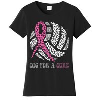 Dig For A Cure Breast Cancer Awareness Volleyball Pink Out Women's T-Shirt