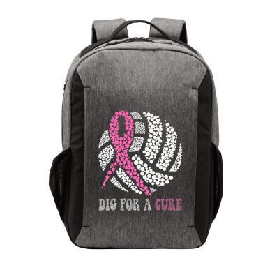 Dig For A Cure Breast Cancer Awareness Volleyball Pink Out Vector Backpack