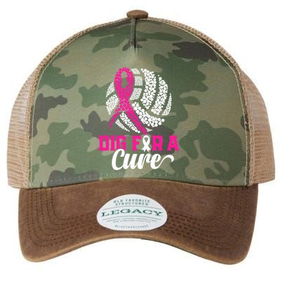 Dig For A Cure Breast Cancer Awareness Volleyball Pink Out Legacy Tie Dye Trucker Hat