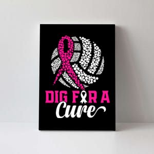 Dig For A Cure Breast Cancer Awareness Volleyball Pink Out Canvas