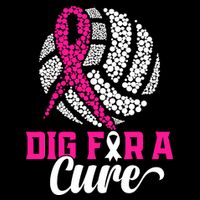 Dig For A Cure Breast Cancer Awareness Volleyball Pink Out Sustainable Beanie