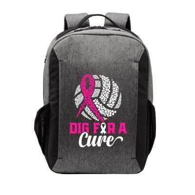 Dig For A Cure Breast Cancer Awareness Volleyball Pink Out Vector Backpack