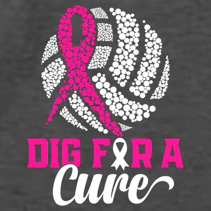 Dig For A Cure Breast Cancer Awareness Volleyball Pink Out Vector Backpack