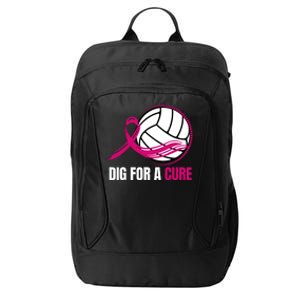 Dig For A Cure Breast Cancer Awareness Volleyball Pink Out City Backpack