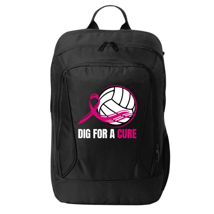 Dig For A Cure Breast Cancer Awareness Volleyball Pink Out City Backpack