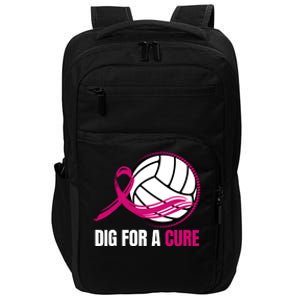 Dig For A Cure Breast Cancer Awareness Volleyball Pink Out Impact Tech Backpack