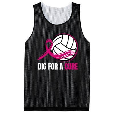 Dig For A Cure Breast Cancer Awareness Volleyball Pink Out Mesh Reversible Basketball Jersey Tank