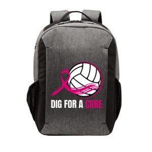 Dig For A Cure Breast Cancer Awareness Volleyball Pink Out Vector Backpack