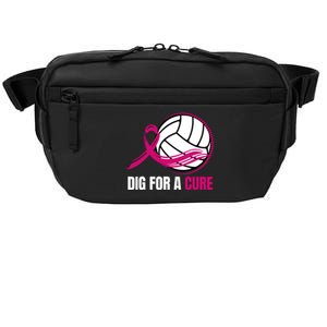 Dig For A Cure Breast Cancer Awareness Volleyball Pink Out Crossbody Pack