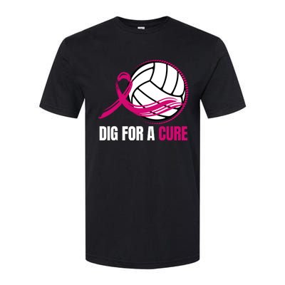 Dig For A Cure Breast Cancer Awareness Volleyball Pink Out Softstyle CVC T-Shirt