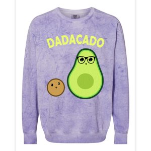 Dadacado Funny Avocado Dad And FatherS Day Daddy Great Gift Colorblast Crewneck Sweatshirt