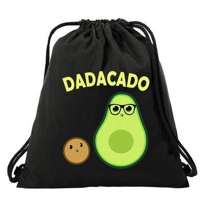 Dadacado Funny Avocado Dad And FatherS Day Daddy Great Gift Drawstring Bag