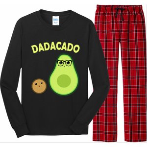 Dadacado Funny Avocado Dad And FatherS Day Daddy Great Gift Long Sleeve Pajama Set