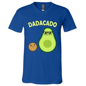 Dadacado Funny Avocado Dad And FatherS Day Daddy Great Gift V-Neck T-Shirt