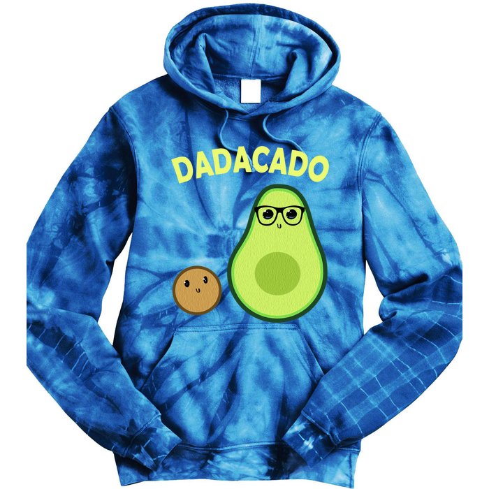 Dadacado Funny Avocado Dad And FatherS Day Daddy Great Gift Tie Dye Hoodie