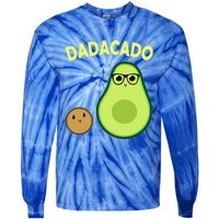 Dadacado Funny Avocado Dad And FatherS Day Daddy Great Gift Tie-Dye Long Sleeve Shirt