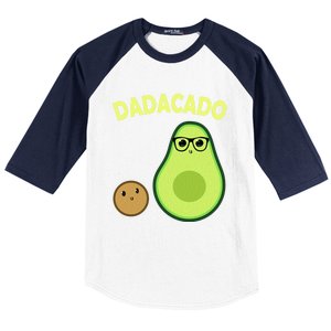 Dadacado Funny Avocado Dad And FatherS Day Daddy Great Gift Baseball Sleeve Shirt