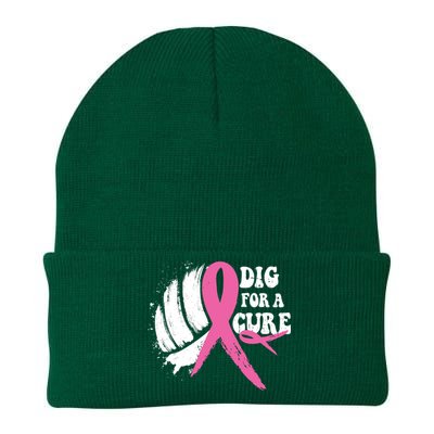 Dig For A Cure Breast Cancer Awareness Volleyball Pink Out Knit Cap Winter Beanie