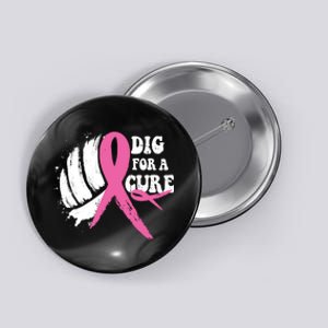 Dig For A Cure Breast Cancer Awareness Volleyball Pink Out Button