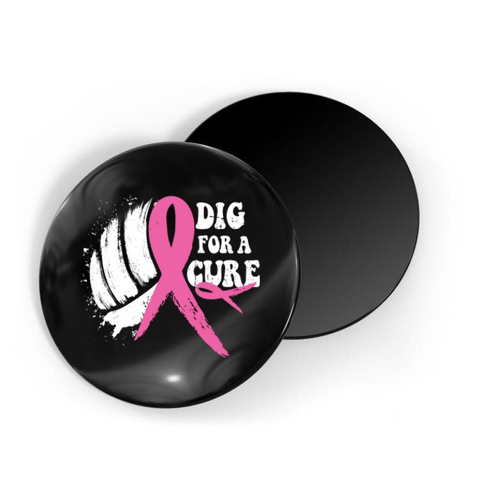 Dig For A Cure Breast Cancer Awareness Volleyball Pink Out Magnet