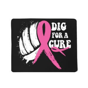 Dig For A Cure Breast Cancer Awareness Volleyball Pink Out Mousepad